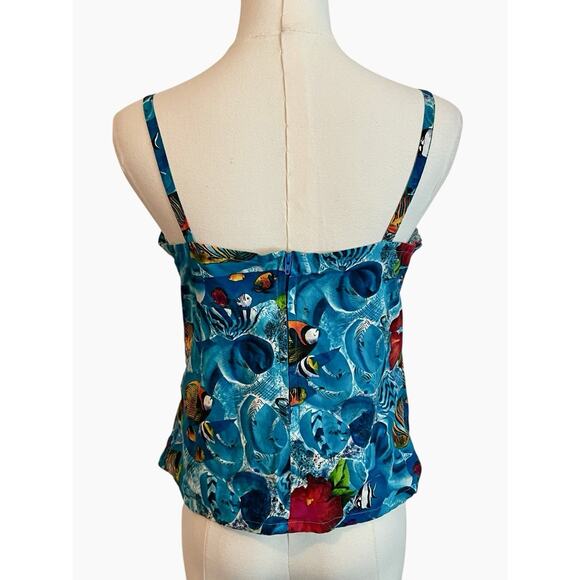 VTG. Under The Sea Crop Top Womens Size In The Eye Cape Hatteras Cotton Tank Y2K - Picture 3 of 7